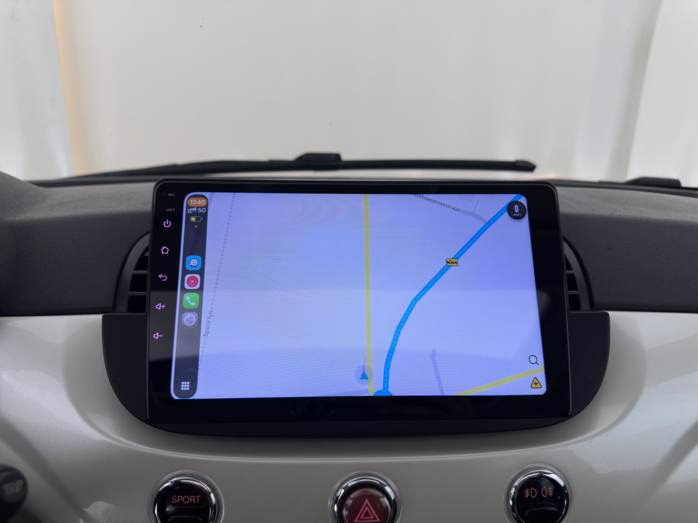 Fiat 500 1.4-16V Pop *PANO | LEATHER-FABRIC | CARPLAY | AIRCO | PRIVACY-GLASS | 18''ALU*