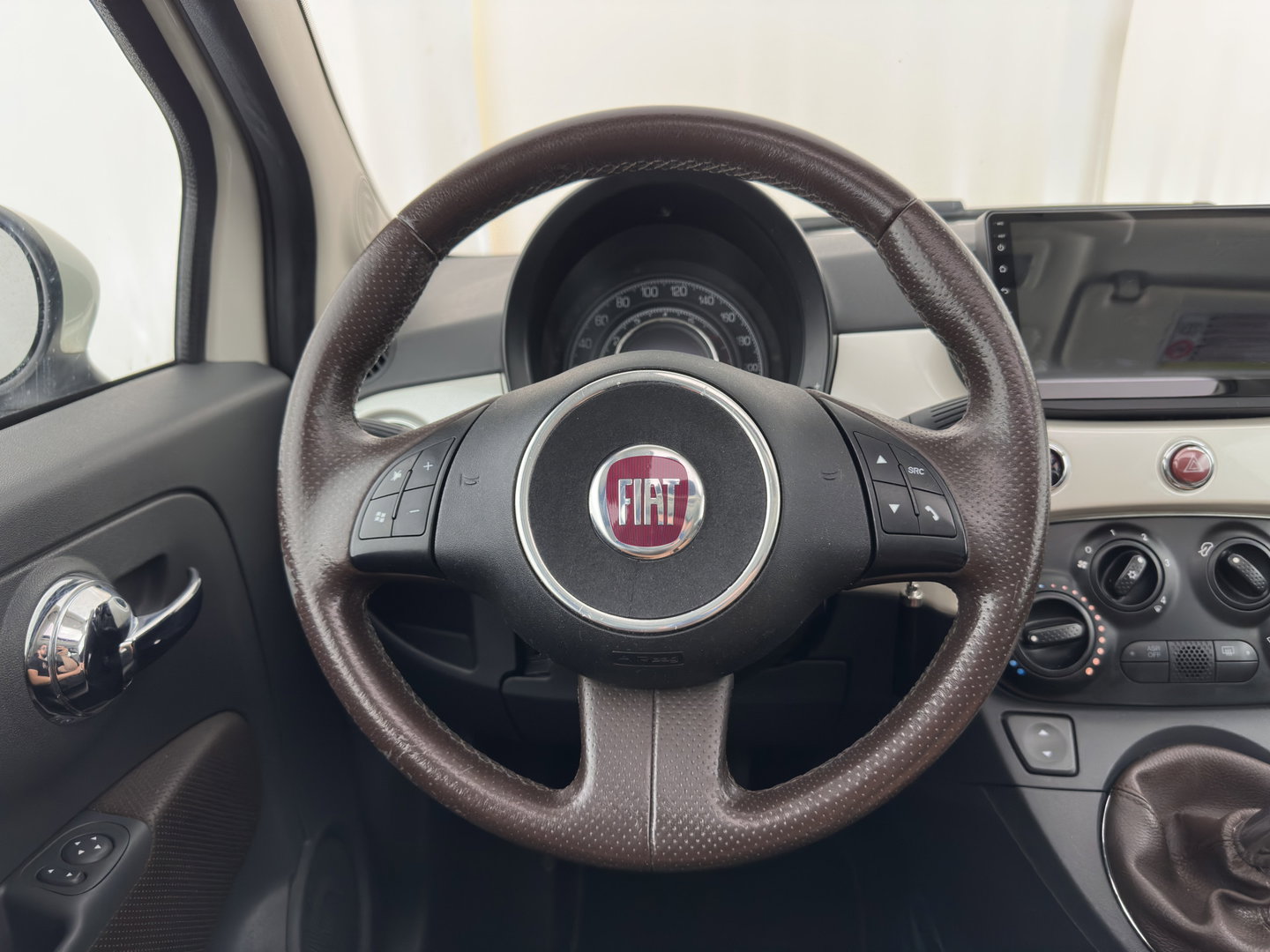 Fiat 500 1.4-16V Pop *PANO | LEATHER-FABRIC | CARPLAY | AIRCO | PRIVACY-GLASS | 18''ALU*