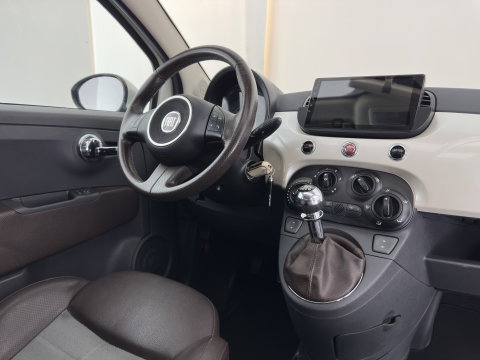 Fiat 500 1.4-16V Pop *PANO | LEATHER-FABRIC | CARPLAY | AIRCO | PRIVACY-GLASS | 18''ALU*