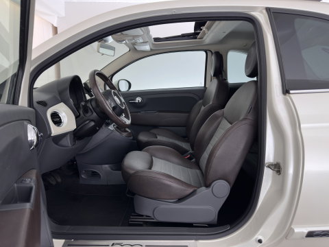 Fiat 500 1.4-16V Pop *PANO | LEATHER-FABRIC | CARPLAY | AIRCO | PRIVACY-GLASS | 18''ALU*