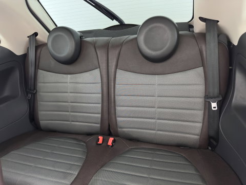 Fiat 500 1.4-16V Pop *PANO | LEATHER-FABRIC | CARPLAY | AIRCO | PRIVACY-GLASS | 18''ALU*
