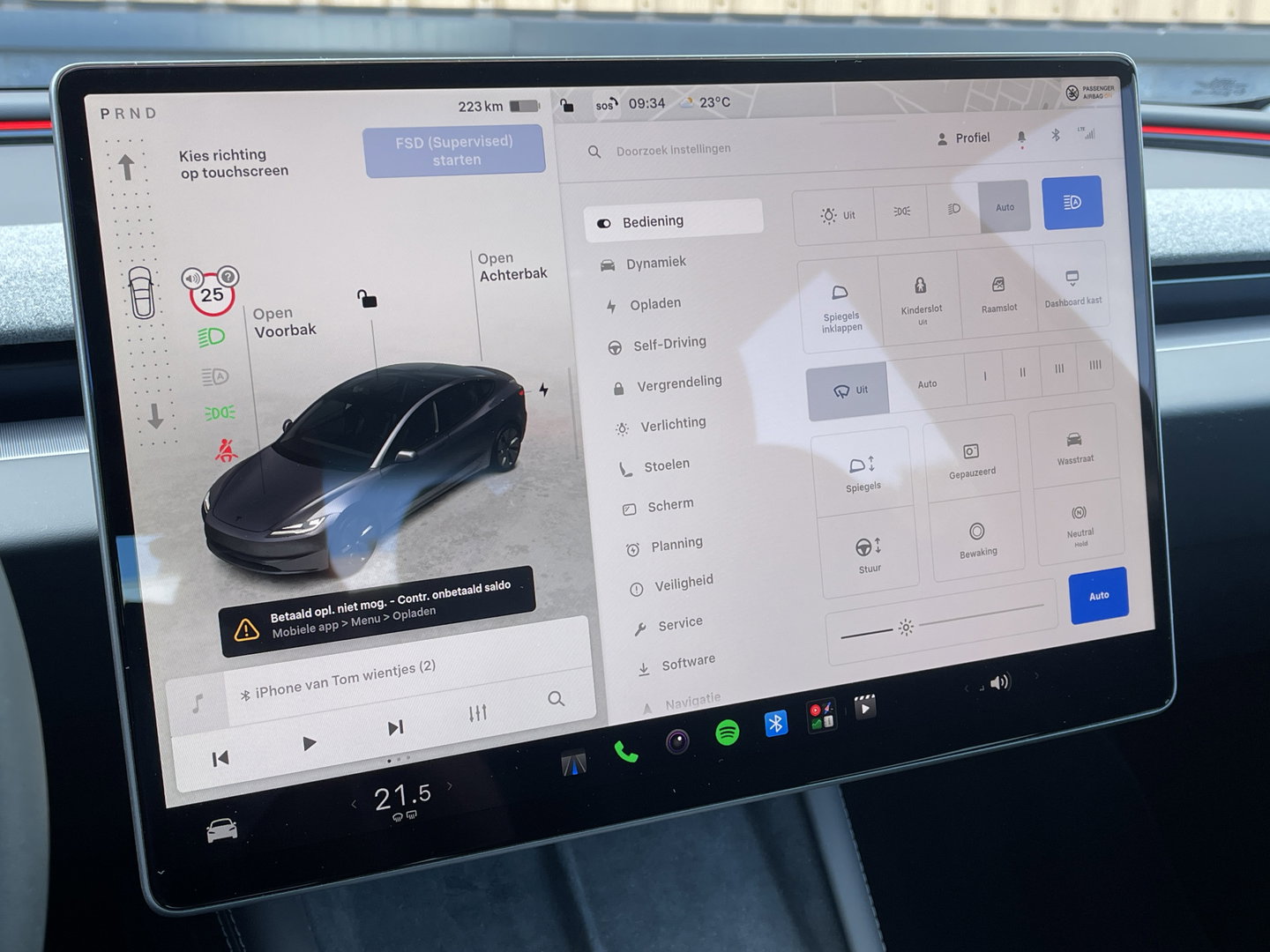 Tesla Model 3 Premium Long Range RWD 78 kWh | Marge! Financiering zonder aanbetaling | Full Self Driving | Stoelverkoeling | Bluetooth |