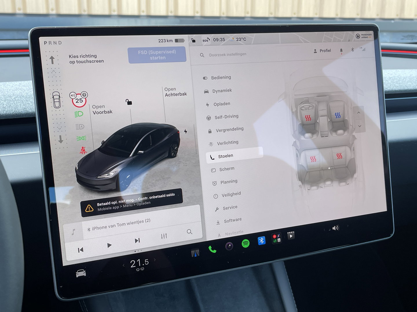 Tesla Model 3 Premium Long Range RWD 78 kWh | Marge! Financiering zonder aanbetaling | Full Self Driving | Stoelverkoeling | Bluetooth |