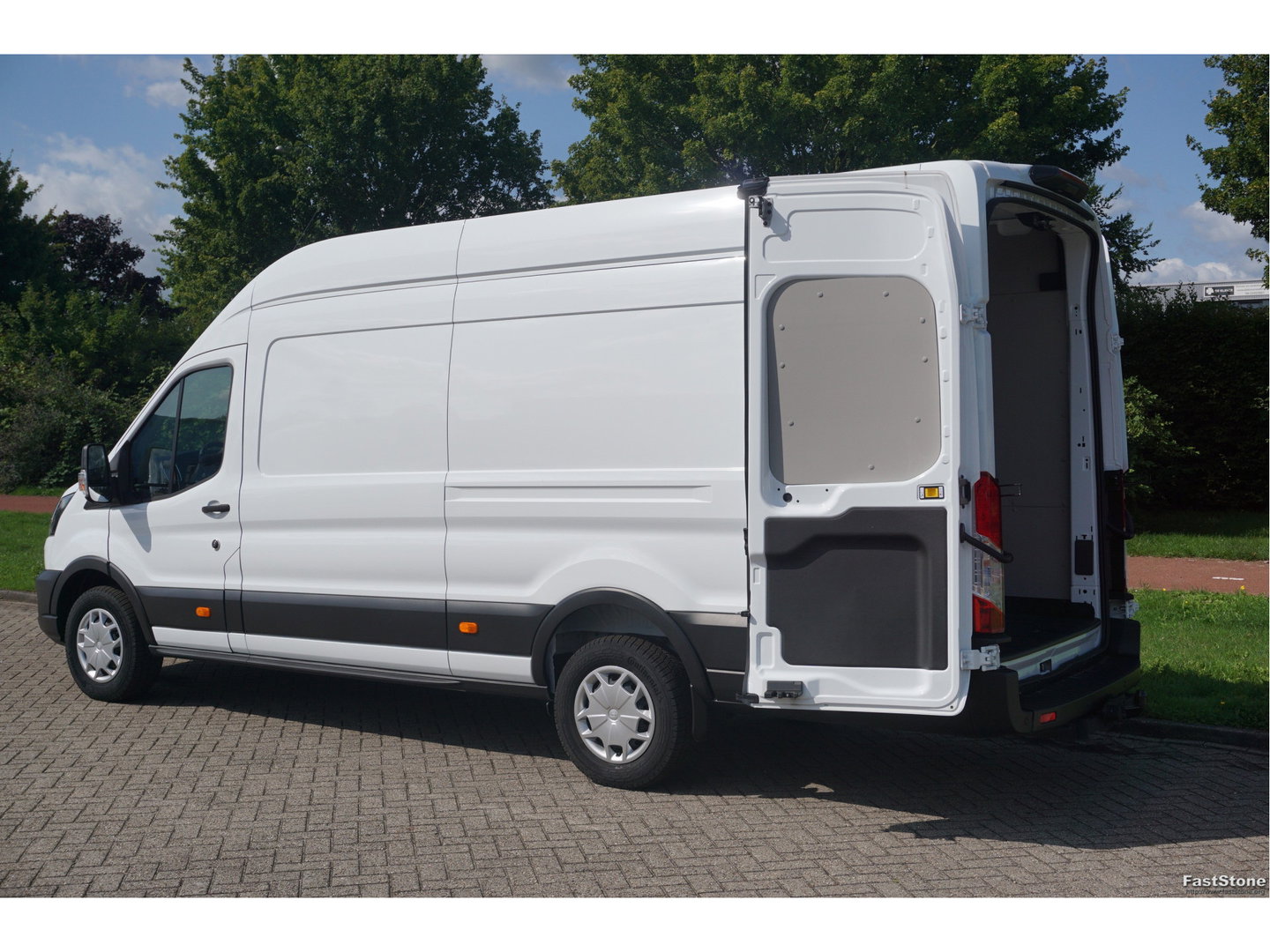 Ford Transit 350L 130PK L4H3 BPM VRIJ!! 12" Sync4 Navi, Trekhaak, Stoel-Stoel!! NR. 438