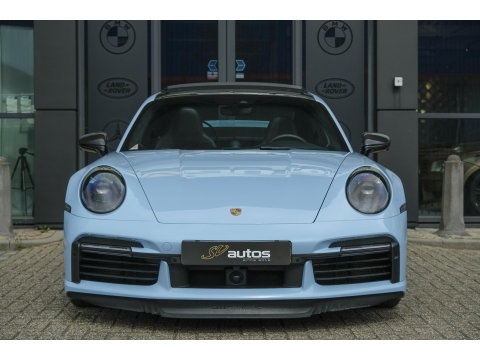 Porsche 911 3.8 Turbo S 650pk Panoramadak Burmester Keramisch PTS Gulfblauw NLauto Noselift PDCC Sportuitlaat