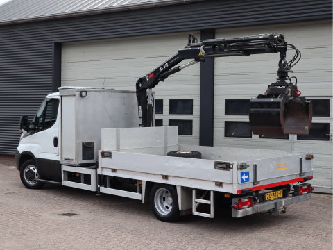 Iveco Daily 50C15 3.0 Euro 6 - HIAB kraan - 2 x PTO - NIDO - Openlaadbak