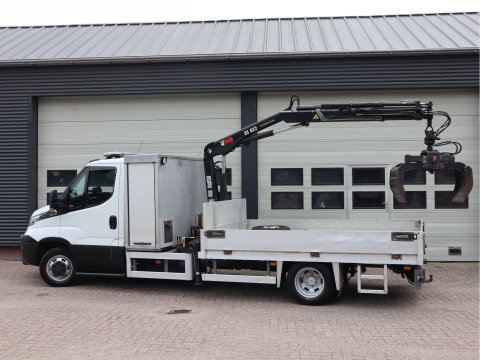 Iveco Daily 50C15 3.0 Euro 6 - HIAB kraan - 2 x PTO - NIDO - Openlaadbak