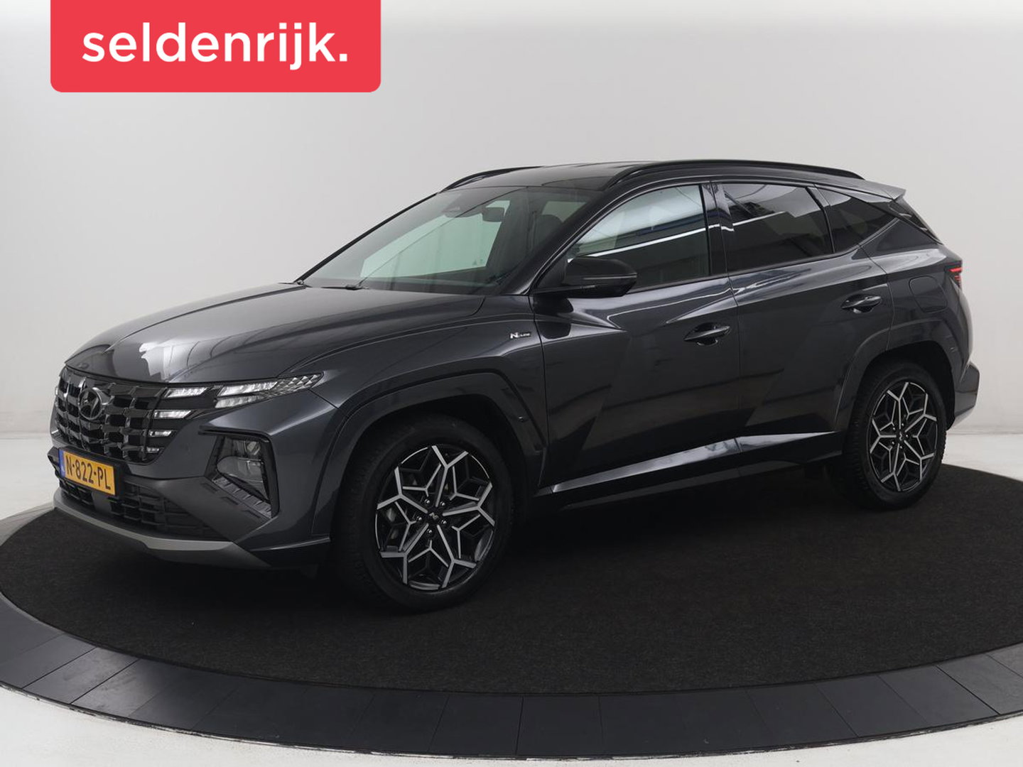 Hyundai Tucson 1.6 T-GDI HEV N Line | Leder/alcantara | Stoelkoeling | Stuur/stoel verwarming | Adaptive cruise | 360 camera | Carplay | Krell sound | Full LED |