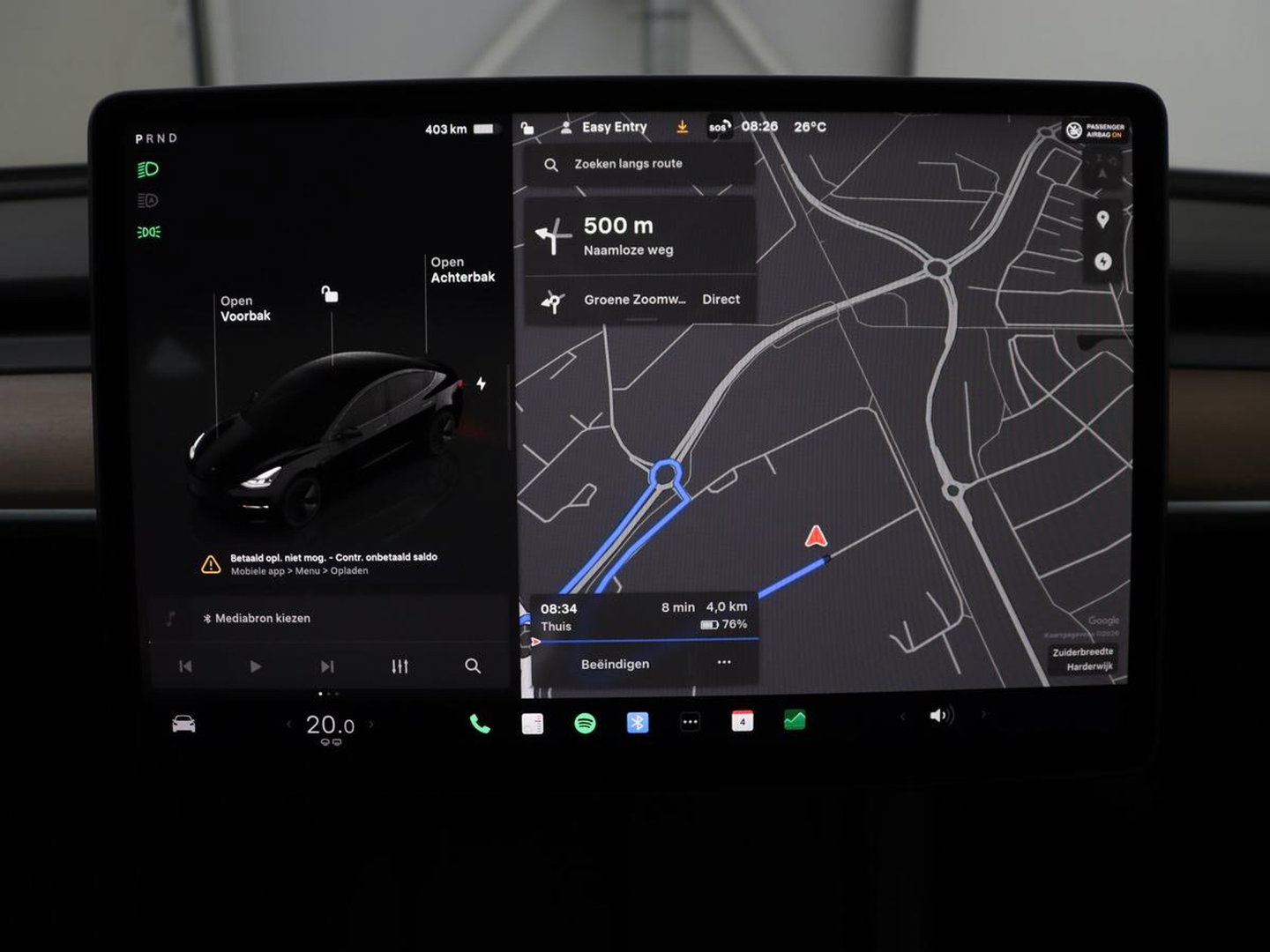 Tesla Model 3 Long Range AWD 75 kWh | SOH 88,8% | Panoramadak | Leder | Memory | Stuur/stoel verwarming | Achterbank verwarming | Adaptive cruise | Climate control