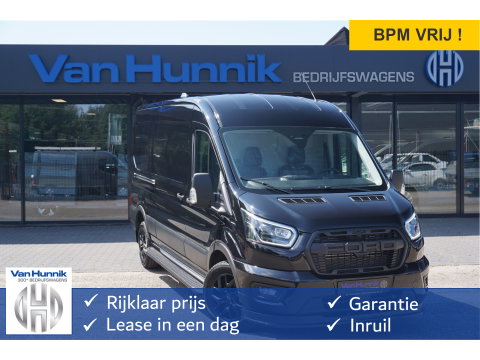 Ford Transit 350L L3H2 Black Raptor AUT-10 RWD 165PK BPM VRIJ Navi, Adap. Cruise, 360° Cam, 3.5T Trekhaak!! NR. A199