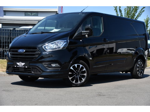 Ford Transit Custom 320 2.0 TDCI L2H1 Sport Black Edition Full Options! adaptieve Cruise, Camera, Carplay, Leder, Stoelverwarming, 185pk, LED, Automaat, Uniek!