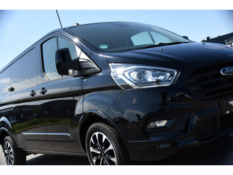 Ford Transit Custom 320 2.0 TDCI L2H1 Sport Black Edition Full Options! adaptieve Cruise, Camera, Carplay, Leder, Stoelverwarming, 185pk, LED, Automaat, Uniek!