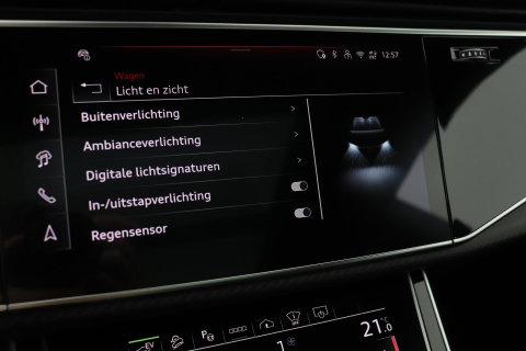 Audi Q8 60 TFSI e quattro Pro Line S Competition | Verde Zeltweg | Luchtvering | Trekhaak | Soft-Close | Panoramadak | B&O | 23 Inch