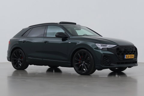 Audi Q8 60 TFSI e quattro Pro Line S Competition | Verde Zeltweg | Luchtvering | Trekhaak | Soft-Close | Panoramadak | B&O | 23 Inch
