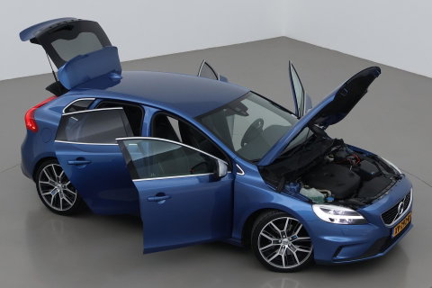 Volvo V40 2.0 T5 R-Design | Bursting Blue | 19 Inch Polestar | Polestar uitlaat | Trekhaak | Camera | Getint Glas