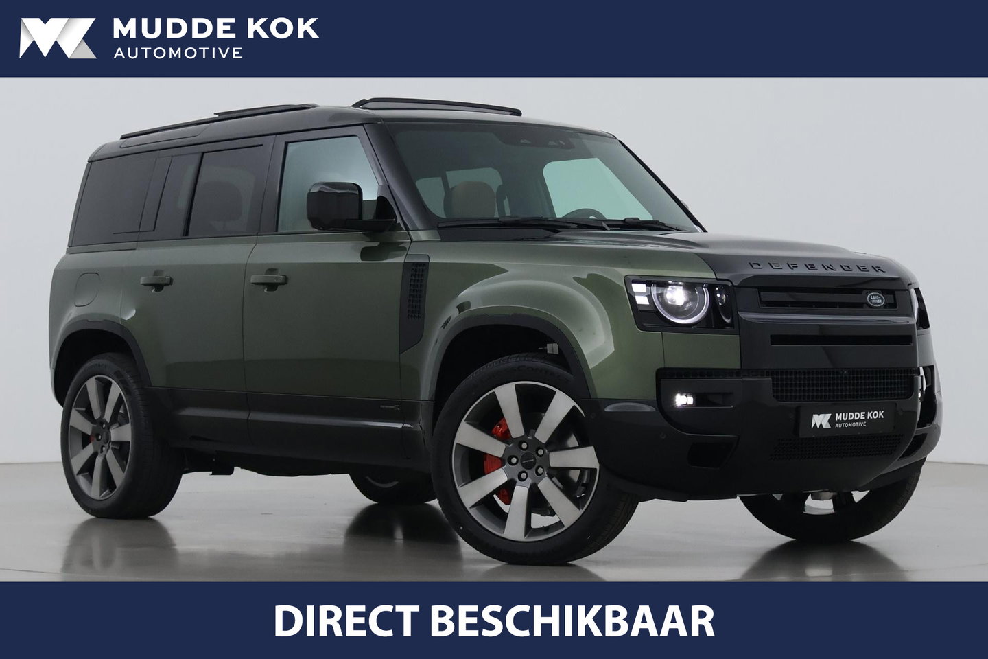 Land Rover Defender 2.0 P300e 110 X | FACELIFT | ClearSight | Meridian Surround | Trekhaak | Luchtvering | Koelbox | Panoramadak | 22 Inch