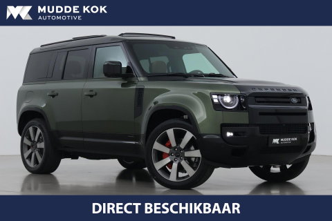 Land Rover Defender 2.0 P300e 110 X | FACELIFT | ClearSight | Meridian Surround | Trekhaak | Luchtvering | Koelbox | Panoramadak | 22 Inch
