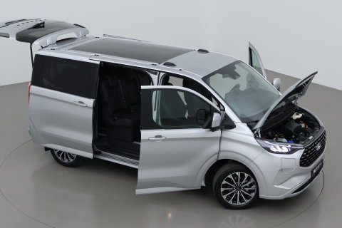 Ford Transit Custom Tourneo 340 2.5 PHEV L1H1 Titanium X | 8P | Panoramadak | ACC | Elektrische Schuifdeuren | Trekhaak | Bang&Olufsen