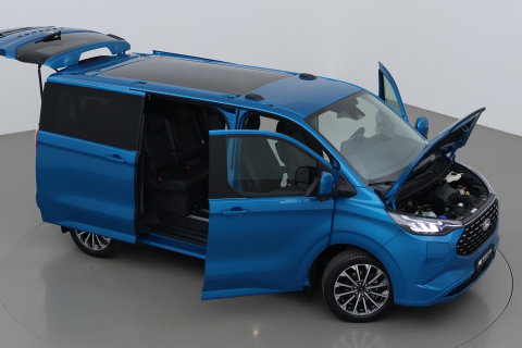 Ford Transit Custom Tourneo 340 2.5 PHEV L1H1 Titanium X | 8P | Panoramadak | ACC | Elektrische Schuifdeuren | Trekhaak | Bang&Olufsen