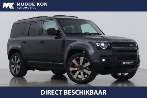 Land Rover Defender 2.0 P300e 110 X | FACELIFT | ClearSight | Meridian Surround | Trekhaak | Luchtvering | Koelbox | Panoramadak | 22 Inch