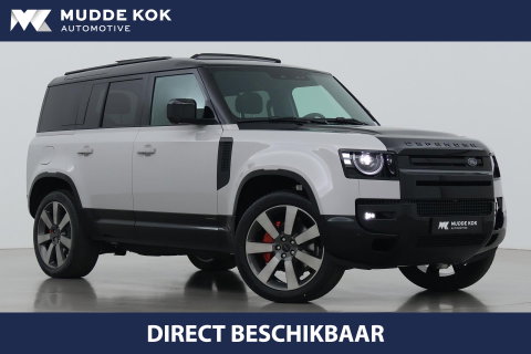 Land Rover Defender 2.0 P300e 110 X | FACELIFT | ClearSight | Meridian Surround | Trekhaak | Luchtvering | Koelbox | Panoramadak | 22 Inch