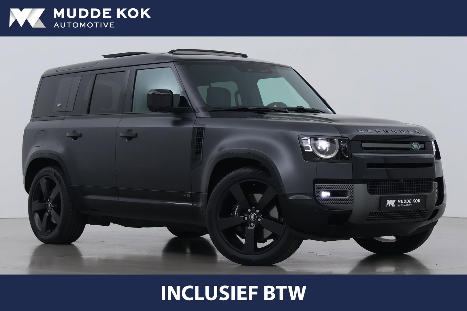 Land Rover Defender 5.0 P525 110 V8 Carpathian Edition | 5- Persoons | Meridian Surround | 22 Inch | ACC | Panoramadak | Luchtvering