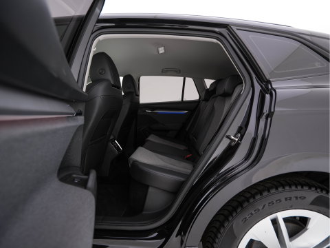 Škoda Enyaq iV 60 [ 3-Fase-11kW ] {SoH-88%} (INCL-BTW) *LEATHER-FABRIC | FULL-LED | DIGI-COCKPIT | CAMERA | KEYLESS | NAVI-FULLMAP | AMBIENTLIGHT | ECC | HEATED-COMFORTSEATS | PRIVACY-GLASS | DAB+ | PDC | CRUISE | 19"ALU*