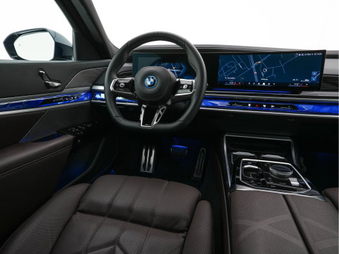 BMW i7 xDrive60 106 kWh M-Sportpack [3-Fase-11kW] {SoH-98%} (INCL.BTW) *PANO | HEAD-UP | LUXURY-LEATHER | FULL-LED | BLIND-SPOT | BOWERS&WILKINS | MEMORY-PACK | TOP-VIEW | VENTILATED/HEATED-COMFORTSEATS | SOFT-CLOSE | WIDE-SREEN-DIGICOCKPIT | KEYLESS