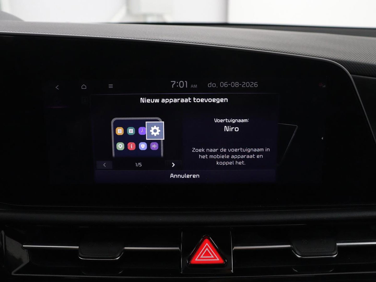 Kia Niro 1.6 GDi Hybrid DynamicPlusLine | Panoramadak | Leder | Stuur/stoelverwarming | Head-up | Adaptive cruise | Lane assist | Carplay | Camera | Park assist | Climate control | Trekhaak