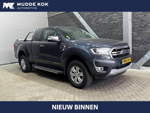 Ford Ranger 2.0 EcoBlue Limited Super Cab | Leder | Stoelverwarming | Camera | Keyless | Navigatie | Verwarmde Voorruit | Koelbox | Getint Glas