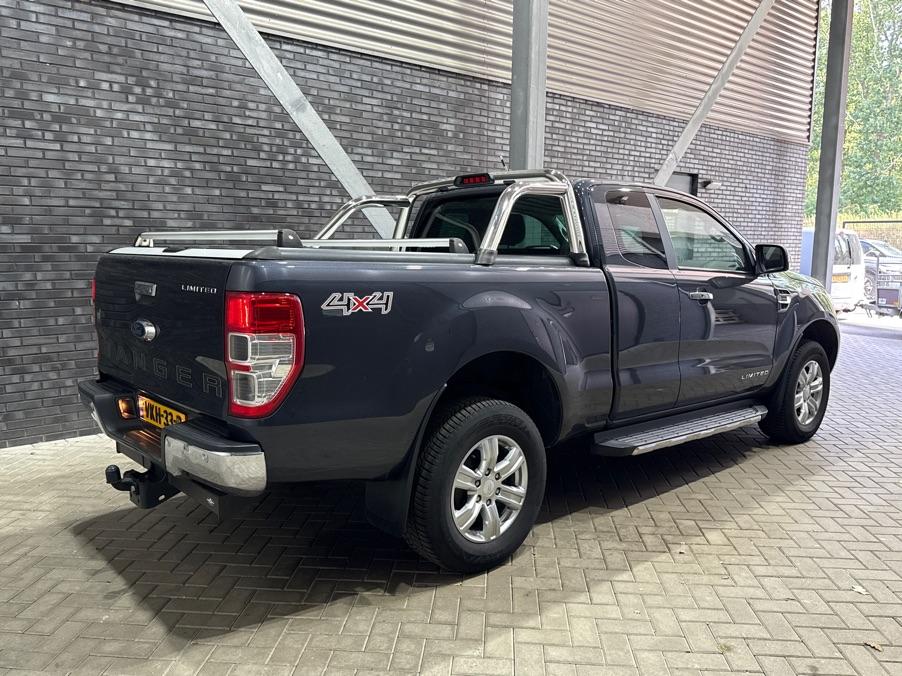 Ford Ranger 2.0 EcoBlue Limited Super Cab | Leder | Stoelverwarming | Camera | Keyless | Navigatie | Verwarmde Voorruit | Koelbox | Getint Glas