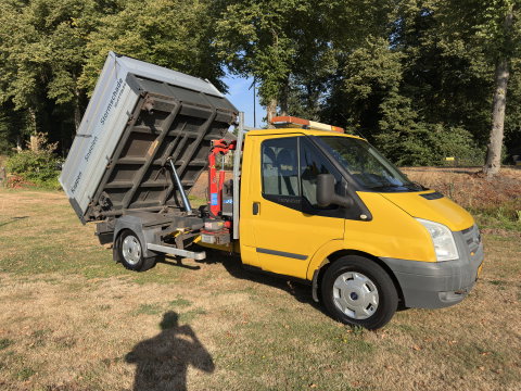 Ford Transit 350M 2.4 TDCI *3-ZIJDIGE-KIPPER | KRAAN | TOWBAR | 3-PERSOONS*