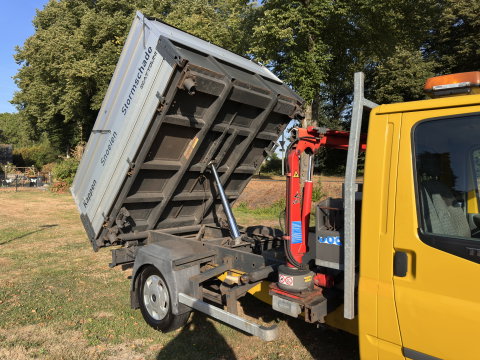 Ford Transit 350M 2.4 TDCI *3-ZIJDIGE-KIPPER | KRAAN | TOWBAR | 3-PERSOONS*
