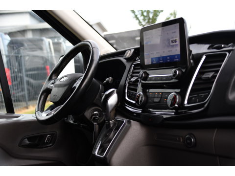 Ford Transit 350 2.0 TDCI L3H2 Black Edition Camera, Cruise, Carplay, 185pk, Xenon, Multimedia, Automaat, Trekhaak, Sensoren, Uniek!