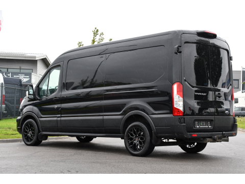 Ford Transit 350 2.0 TDCI L3H2 Black Edition Camera, Cruise, Carplay, 185pk, Xenon, Multimedia, Automaat, Trekhaak, Sensoren, Uniek!