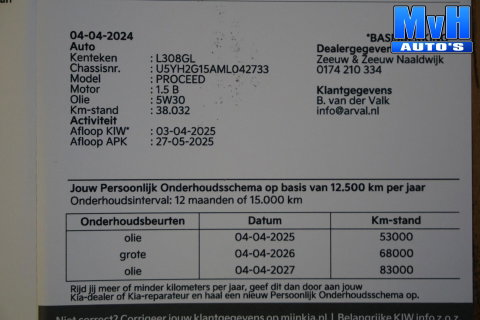 Kia ProCeed 1.5 T-GDI GT-Line|159 pk|Slechts 63.199 km NAP