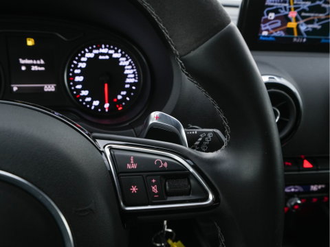 Audi RS3 Sportback 2.5 TFSI Quattro Pro Line Plus Black Optic Package (INCL-BTW) *MILLTEK-EXHAUST | ADAPTIVE-CRUISE | HEATED-SPORTSEATS | BANG&OLUFSEN | LEATHER | FULL-LED | NAVI-FULLMAP | PRIVACY-GLASS | SHIFTPADDLES | ECC | PDC | 19''ALU*