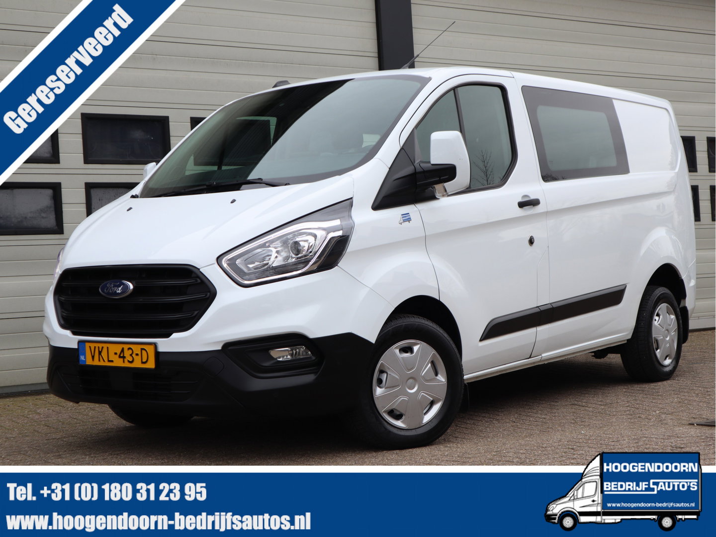 Ford Transit Custom 280 2.0 TDCI 130pk Euro 6 - DC 5 Pers. - Trekhaak - Airco - Navi