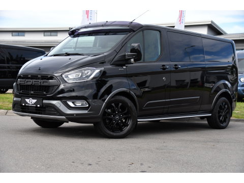 Ford Transit Custom 320 2.0 TDCI L2H1 Active DC Black Edition Adaptieve Cruise, Camera, Carplay, 170pk, Automaat, Leder, Sensoren, 2 x Schuifdeur, LED, Uniek!