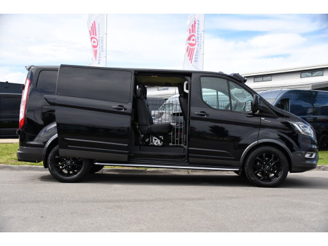 Ford Transit Custom 320 2.0 TDCI L2H1 Active DC Black Edition Adaptieve Cruise, Camera, Carplay, 170pk, Automaat, Leder, Sensoren, 2 x Schuifdeur, LED, Uniek!