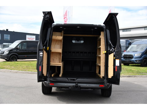 Ford Transit Custom 320 2.0 TDCI L2H1 Active DC Black Edition Adaptieve Cruise, Camera, Carplay, 170pk, Automaat, Leder, Sensoren, 2 x Schuifdeur, LED, Uniek!