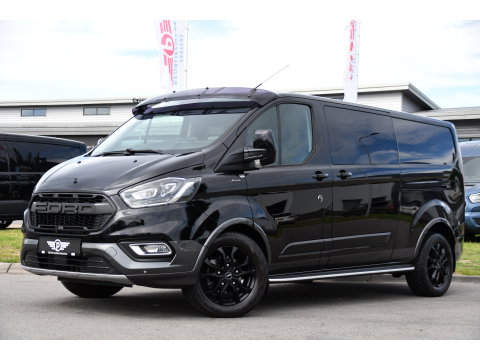 Ford Transit Custom 320 2.0 TDCI L2H1 Active DC Black Edition Adaptieve Cruise, Camera, Carplay, 170pk, Automaat, Leder, Sensoren, 2 x Schuifdeur, LED, Uniek!