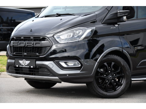 Ford Transit Custom 320 2.0 TDCI L2H1 Active DC Black Edition Adaptieve Cruise, Camera, Carplay, 170pk, Automaat, Leder, Sensoren, 2 x Schuifdeur, LED, Uniek!