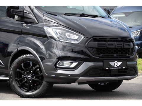 Ford Transit Custom 320 2.0 TDCI L2H1 Active DC Black Edition Adaptieve Cruise, Camera, Carplay, 170pk, Automaat, Leder, Sensoren, 2 x Schuifdeur, LED, Uniek!