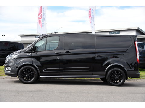 Ford Transit Custom 320 2.0 TDCI L2H1 Active DC Black Edition Adaptieve Cruise, Camera, Carplay, 170pk, Automaat, Leder, Sensoren, 2 x Schuifdeur, LED, Uniek!