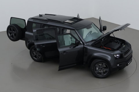 Land Rover Defender 110 P300e X-Dynamic HSE | Luchtvering | Stoelventilatie | Trekhaak | 360° Camera | Meridian | Stoel+Stuurverwarming | ACC