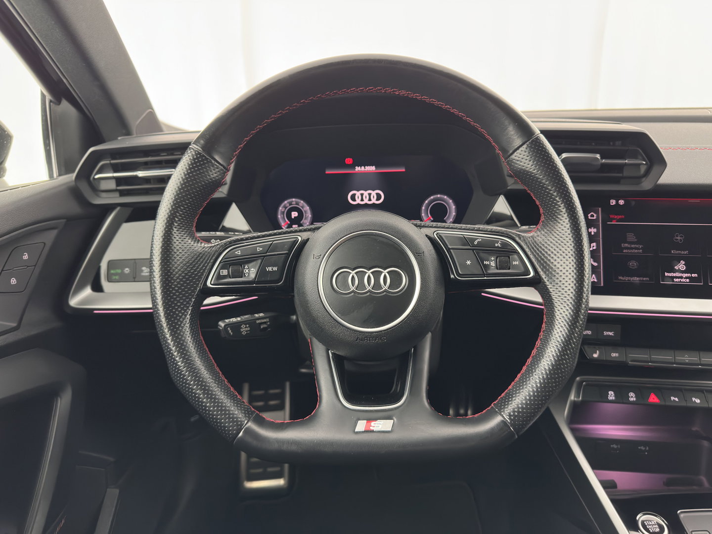 Audi A3 Limousine 30 TFSI S edition S-Line (INCL.BTW) Aut. *LEATHER | MATRIX-LED | HEATED-SPORTSEATS | ADAPTIVE-CRUISE | CAMERA | DIGI-COCKPIT | NAVI-FULLMAP | PRIVACY-GLASS | AMBIENT-LIGHT | SHIFT-PADDLES | ECC | PDC | 18''ALU*