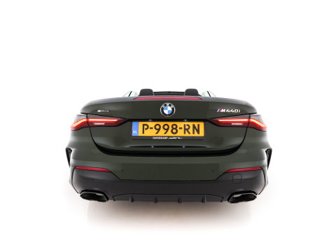 BMW 4 Serie Cabrio M440i xDrive High Executive (INCL-BTW) *LEATHER | LASER-LED | MEMORY-PACK | DIGI-COCKPIT | KEYLESS | HIFI-SOUND | SHIFTPADDLES | CAMERA | DAB | NAVI-FULLMAP | AMBIENTLIGHT | HEAD-UP | TOWBAR | 19''ALU*