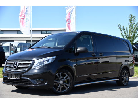 Mercedes-Benz Vito 114 CDI L3 Edition Camera, Cruise, LED, Clima, Automaat, 136pk, Sensoren, 2 x Schuifdeur, Trekhaak, Uniek!
