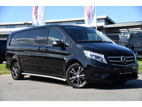 Mercedes-Benz Vito 114 CDI L3 Edition Camera, Cruise, LED, Clima, Automaat, 136pk, Sensoren, 2 x Schuifdeur, Trekhaak, Uniek!